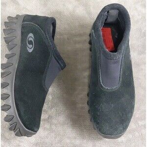 Salomon Shoes Womens 8.5 Black  Contagrip Snow Clog Mule  Lug Sole